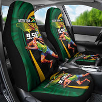 Jamaican Pride Car Seat Cover 9.58 Seconds-Faster Than Lightning - Wonder Print Shop