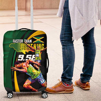 Jamaican Pride Luggage Cover 9.58 Seconds-Faster Than Lightning - Wonder Print Shop