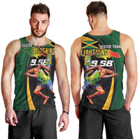 Jamaican Pride Men Tank Top 9.58 Seconds-Faster Than Lightning - Wonder Print Shop