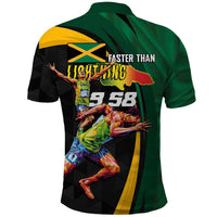 Jamaican Pride Polo Shirt 9.58 Seconds-Faster Than Lightning - Wonder Print Shop