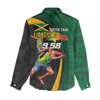 Jamaican Pride Women Casual Shirt 9.58 Seconds-Faster Than Lightning - Wonder Print Shop