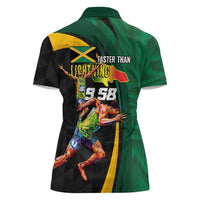 Jamaican Pride Women Polo Shirt 9.58 Seconds-Faster Than Lightning - Wonder Print Shop