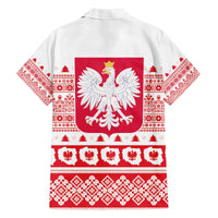 Polish Christmas Family Matching Off The Shoulder Long Sleeve Dress and Hawaiian Shirt - Poland Emblem and Lachy Sadeckie Pattern - Wonder Print Shop