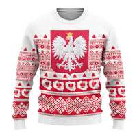 Polish Christmas Ugly Christmas Sweater - Poland Emblem and Lachy Sadeckie Pattern - Wonder Print Shop