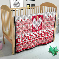 Polish Christmas Quilt - Poland Emblem and Lachy Sadeckie Pattern - Wonder Print Shop