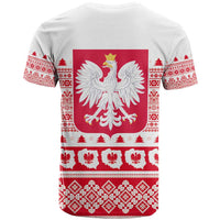 Polish Christmas T Shirt - Poland Emblem and Lachy Sadeckie Pattern - Wonder Print Shop