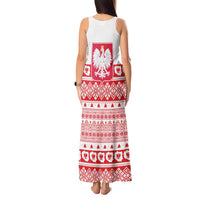 Polish Christmas Tank Maxi Dress - Poland Emblem and Lachy Sadeckie Pattern - Wonder Print Shop