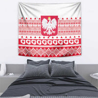 Polish Christmas Tapestry - Poland Emblem and Lachy Sadeckie Pattern - Wonder Print Shop