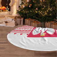 Polish Christmas Tree Skirt - Poland Emblem and Lachy Sadeckie Pattern - Wonder Print Shop