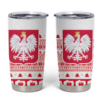 Polish Christmas Tumbler Cup Poland Emblem and Lachy Sadeckie Pattern - Wonder Print Shop