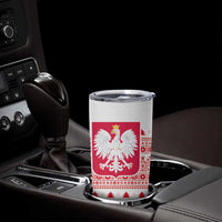 Polish Christmas Tumbler Cup Poland Emblem and Lachy Sadeckie Pattern - Wonder Print Shop