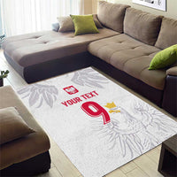 Custom Polish Football Jersey Area Rug Polska Eagle Athletic Soccer - Wonder Print Shop