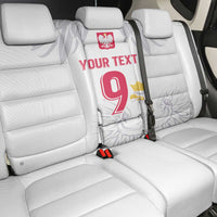Custom Polish Football Jersey Back Car Seat Cover Polska Eagle Athletic Soccer - Wonder Print Shop