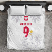 Custom Polish Football Jersey Bedding Set Polska Eagle Athletic Soccer - Wonder Print Shop