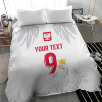 Custom Polish Football Jersey Bedding Set Polska Eagle Athletic Soccer - Wonder Print Shop