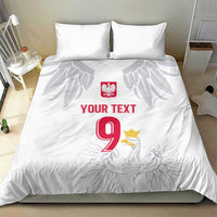 Custom Polish Football Jersey Bedding Set Polska Eagle Athletic Soccer - Wonder Print Shop