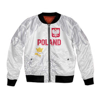 Custom Polish Football Jersey Bomber Jacket Polska Eagle Athletic Soccer - Wonder Print Shop