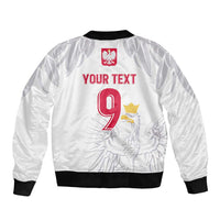Custom Polish Football Jersey Bomber Jacket Polska Eagle Athletic Soccer - Wonder Print Shop