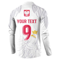 Custom Polish Football Jersey Button Sweatshirt Polska Eagle Athletic Soccer - Wonder Print Shop
