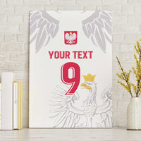 Custom Polish Football Jersey Canvas Wall Art Polska Eagle Athletic Soccer - Wonder Print Shop