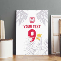 Custom Polish Football Jersey Canvas Wall Art Polska Eagle Athletic Soccer - Wonder Print Shop