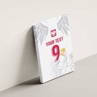 Custom Polish Football Jersey Canvas Wall Art Polska Eagle Athletic Soccer - Wonder Print Shop
