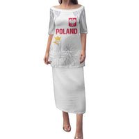 Custom Polish Football Jersey Family Matching Puletasi and Hawaiian Shirt Polska Eagle Athletic Soccer - Wonder Print Shop