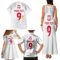 Custom Polish Football Jersey Family Matching Tank Maxi Dress and Hawaiian Shirt Polska Eagle Athletic Soccer - Wonder Print Shop