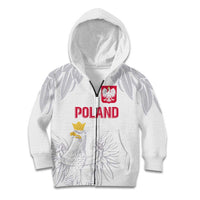 Custom Polish Football Jersey Kid Hoodie Polska Eagle Athletic Soccer - Wonder Print Shop