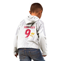 Custom Polish Football Jersey Kid Hoodie Polska Eagle Athletic Soccer - Wonder Print Shop
