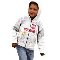 Custom Polish Football Jersey Kid Hoodie Polska Eagle Athletic Soccer - Wonder Print Shop
