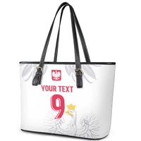 Custom Polish Football Jersey Leather Tote Bag Polska Eagle Athletic Soccer - Wonder Print Shop
