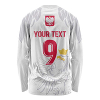Custom Polish Football Jersey Long Sleeve Shirt Polska Eagle Athletic Soccer - Wonder Print Shop