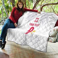 Custom Polish Football Jersey Quilt Polska Eagle Athletic Soccer - Wonder Print Shop