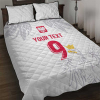 Custom Polish Football Jersey Quilt Bed Set Polska Eagle Athletic Soccer - Wonder Print Shop