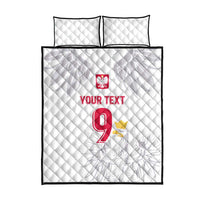 Custom Polish Football Jersey Quilt Bed Set Polska Eagle Athletic Soccer - Wonder Print Shop