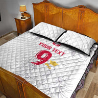 Custom Polish Football Jersey Quilt Bed Set Polska Eagle Athletic Soccer - Wonder Print Shop