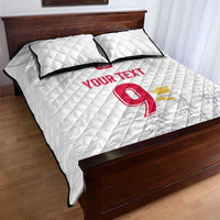 Custom Polish Football Jersey Quilt Bed Set Polska Eagle Athletic Soccer - Wonder Print Shop