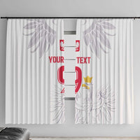 Custom Polish Football Jersey Window Curtain Polska Eagle Athletic Soccer - Wonder Print Shop