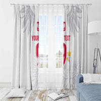 Custom Polish Football Jersey Window Curtain Polska Eagle Athletic Soccer - Wonder Print Shop