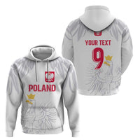Custom Polish Football Jersey Zip Hoodie Polska Eagle Athletic Soccer - Wonder Print Shop