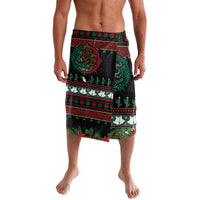 Mexican Christmas Lavalava Feliz Navidad Aztec Eagle Emblem and Poinsettia - Wonder Print Shop