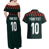 Custom Mexican Football Jersey Special Edition 2024 Couples Matching Off Shoulder Maxi Dress and Hawaiian Shirt - Wonder Print Shop