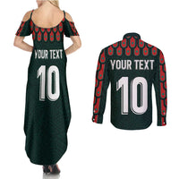 Custom Mexican Football Jersey Special Edition 2024 Couples Matching Summer Maxi Dress and Long Sleeve Button Shirt - Wonder Print Shop