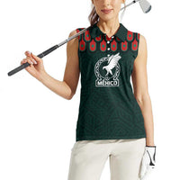 Custom Mexican Football Jersey Special Edition 2024 Women Sleeveless Polo Shirt - Wonder Print Shop