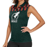 Custom Mexican Football Jersey Special Edition 2024 Women Sleeveless Polo Shirt - Wonder Print Shop