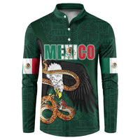 Personalized Mexican Culture Button Sweatshirt Aztec Spirit Mexico with Eagle Emblem and Maya Ancient - Wonder Print Shop
