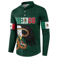 Personalized Mexican Culture Button Sweatshirt Aztec Spirit Mexico with Eagle Emblem and Maya Ancient - Wonder Print Shop