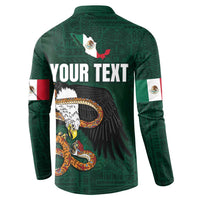 Personalized Mexican Culture Button Sweatshirt Aztec Spirit Mexico with Eagle Emblem and Maya Ancient - Wonder Print Shop