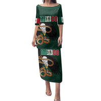 Personalized Mexican Culture Family Matching Puletasi and Hawaiian Shirt Aztec Spirit Mexico with Eagle Emblem and Maya Ancient - Wonder Print Shop